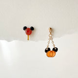 Halloween Mickey Pumpkin & Lollipop Earrings