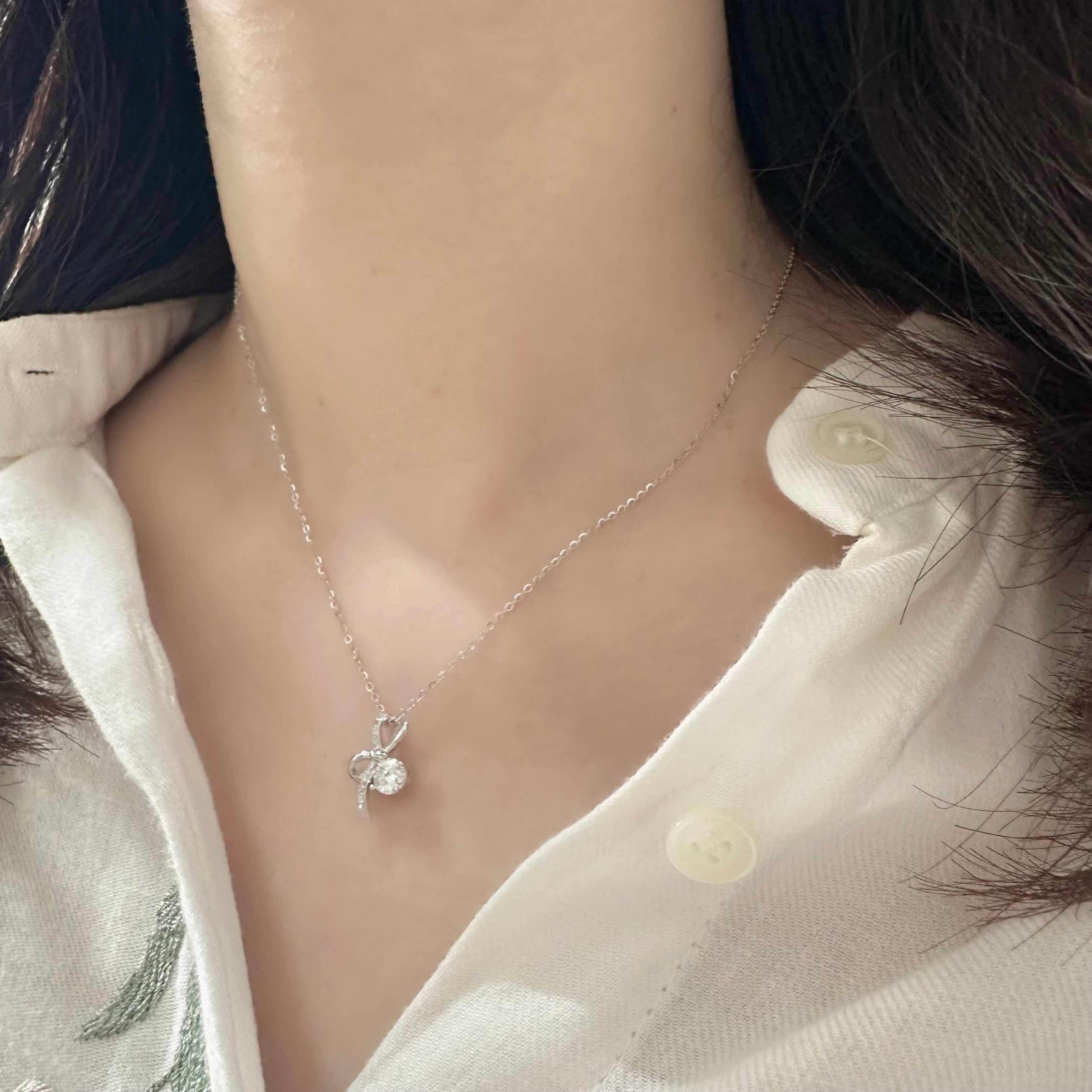 Gift idea Gift for her Made in Korea  Cubic Zirconia 925 Sterling Silver  No Piercing Jewelry Dainty Minimalist Dainty Daily wear korean earrings bracelet jewellery Malaysia necklace korean jewellery rings earrings malaysia korean style earrings malaysia jewellery jewelry  jewellery accessories s925 sterling silver rantai leher love necklace hypoallergenic earrings birthday gift gift set premium gift online gift shop bridesmaid gift aurelia atelier love diamond pendant 项链 925纯银 莫桑石