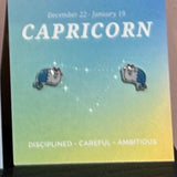 capricorn Gift idea Gift for her Made in Korea  Cubic Zirconia 925 Sterling Silver  No Piercing Jewelry Dainty Minimalist Dainty Daily wear korean earrings bracelet jewellery Malaysia necklace korean jewellery horoscope zodiac resin earrings handmade earrings paper shrink earrings uv resin earrings