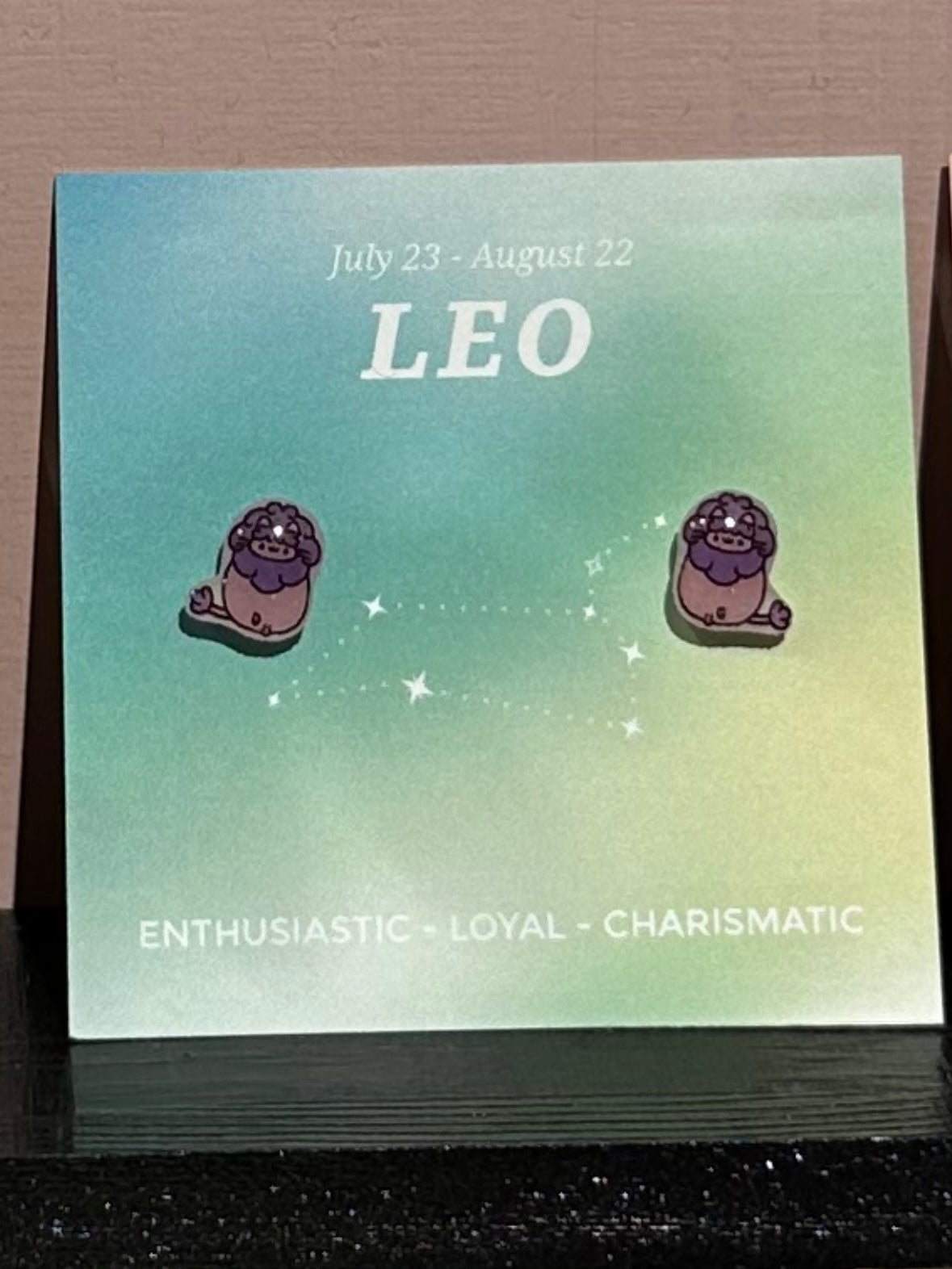 leo Gift idea Gift for her Made in Korea  Cubic Zirconia 925 Sterling Silver  No Piercing Jewelry Dainty Minimalist Dainty Daily wear korean earrings bracelet jewellery Malaysia necklace korean jewellery horoscope zodiac resin earrings handmade earrings paper shrink earrings uv resin earrings