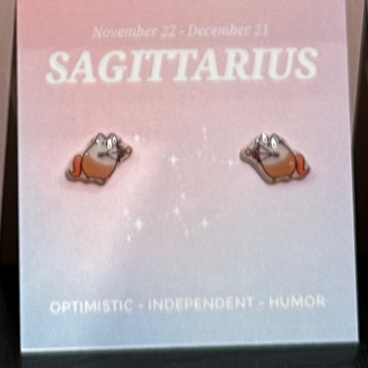 sagittarius Gift idea Gift for her Made in Korea  Cubic Zirconia 925 Sterling Silver  No Piercing Jewelry Dainty Minimalist Dainty Daily wear korean earrings bracelet jewellery Malaysia necklace korean jewellery horoscope zodiac resin earrings handmade earrings paper shrink earrings uv resin earrings