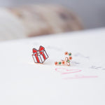 Accessory Gift for her Rose Gold Korea Made Earrings Korean Jewellery Jewelry Local Brand in Malaysia Cubic Zirconia Dainty Delicate Minimalist Jewellery Jewelry Bridal Bride Clip On Earrings 925 Sterling Silver Anting Dinner Silver Christmas Gift Set Xmas Silver snowman wreath candy cane present