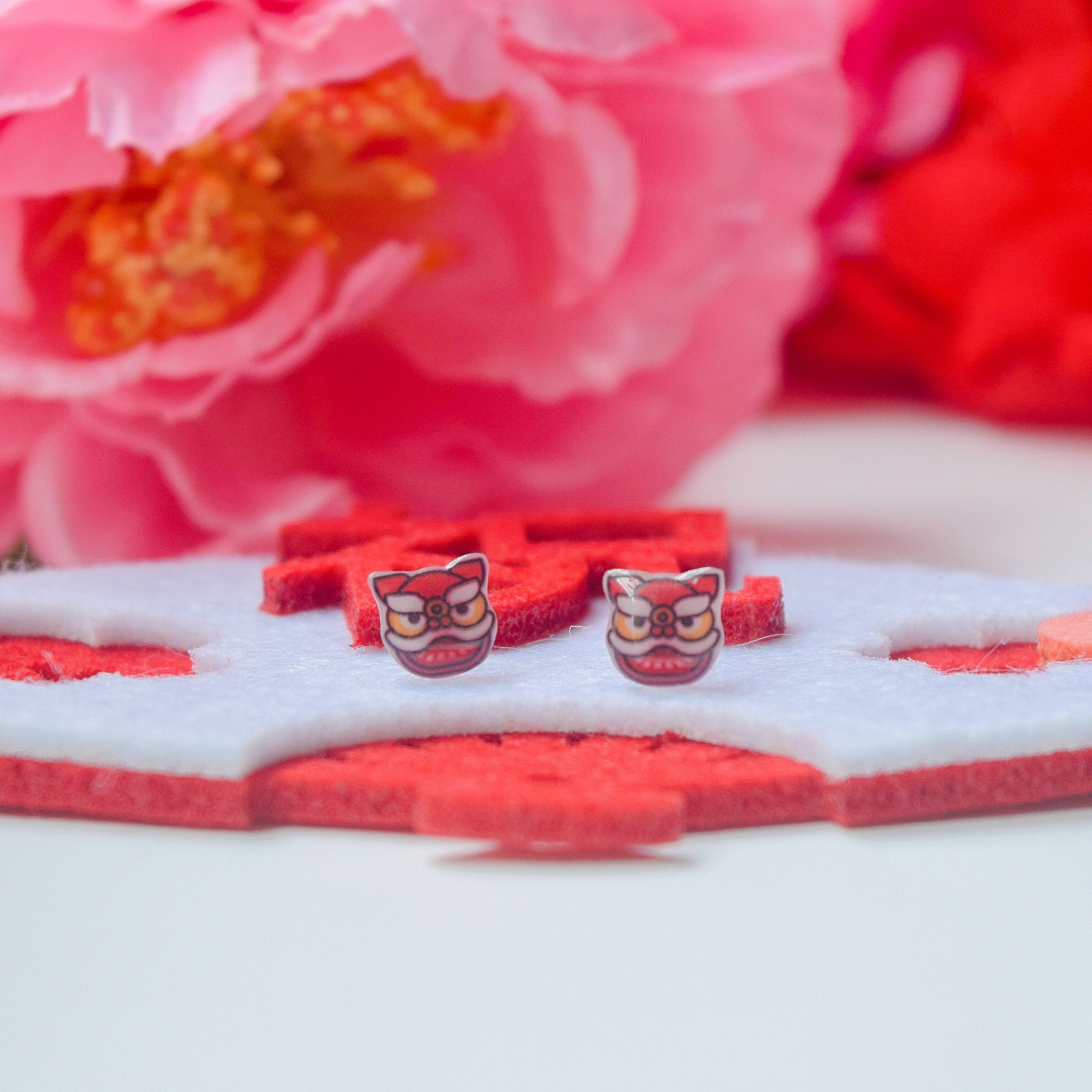 福 Made in Japan Earrings Japanese Style Anting Bride Bridal Dinner 925 Sterling Silver Accessory Fashion Fancy Stylish Costume Jewellery Online Malaysia Shopping Trendy Accessories Daily Wear Jewelry Dainty Minimalist Delicate Clip On Earrings No Piercing Special Perfect Gift From Heart For Your Loved One Chinese New Year Gong Xi Fa Cai 転写ビーズイヤリングピース手作りハンドメードアクセサリー Sakura uv Resin Handmade In Malaysia uvレジン さくら 桜 ひまわり ヒマワリ 向日葵 Oriental Fan Fu Blessing Lion Dance Mandarin idea gift set jewellery