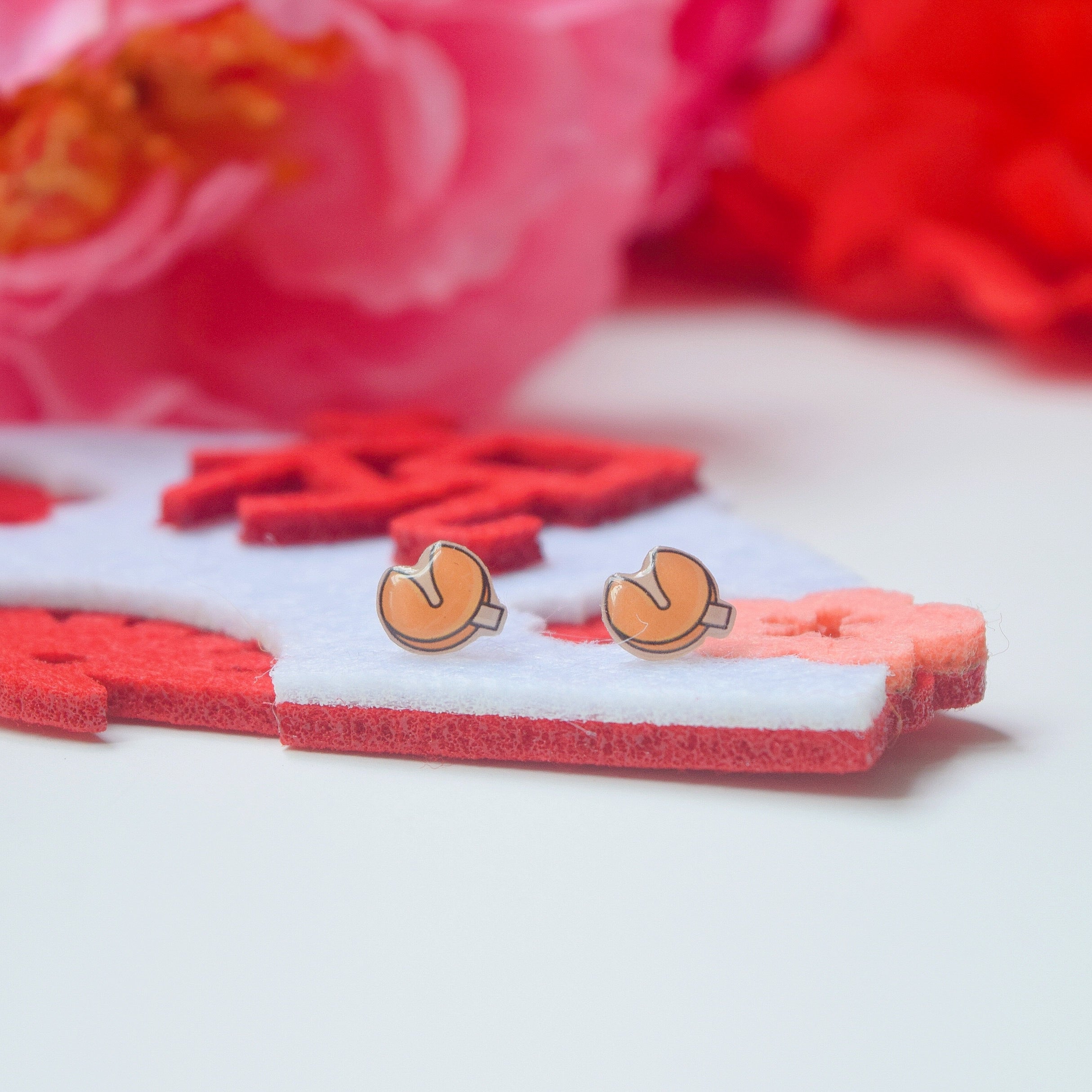 福 Made in Japan Earrings Japanese Style Anting Bride Bridal Dinner 925 Sterling Silver Accessory Fashion Fancy Stylish Costume Jewellery Online Malaysia Shopping Trendy Accessories Daily Wear Jewelry Dainty Minimalist Delicate Clip On Earrings No Piercing Special Perfect Gift From Heart For Your Loved One Chinese New Year Gong Xi Fa Cai 転写ビーズイヤリングピース手作りハンドメードアクセサリー Sakura uv Resin Handmade In Malaysia uvレジン さくら 桜 ひまわり ヒマワリ 向日葵 Oriental Fan Fu Blessing Lion Dance Mandarin idea gift set jewellery