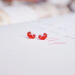 Silver Korea Made Earrings Petite Stud Cubic Zirconia 925 Silver Daily Wear Anting-Anting Korean Fashion Stylish Resin Clip On Earrings Party Wear