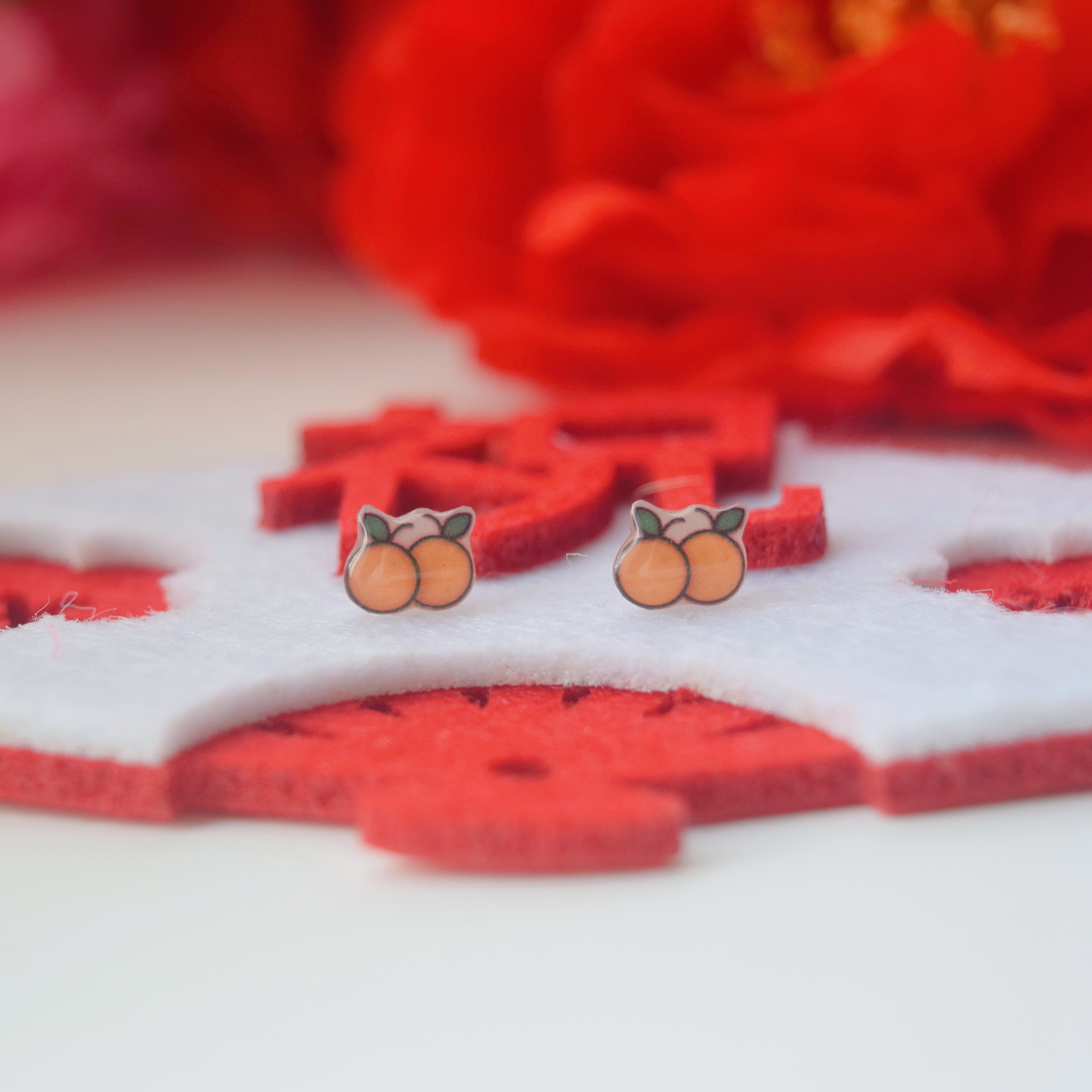 福 Made in Japan Earrings Japanese Style Anting Bride Bridal Dinner 925 Sterling Silver Accessory Fashion Fancy Stylish Costume Jewellery Online Malaysia Shopping Trendy Accessories Daily Wear Jewelry Dainty Minimalist Delicate Clip On Earrings No Piercing Special Perfect Gift From Heart For Your Loved One Chinese New Year Gong Xi Fa Cai 転写ビーズイヤリングピース手作りハンドメードアクセサリー Sakura uv Resin Handmade In Malaysia uvレジン さくら 桜 ひまわり ヒマワリ 向日葵 Oriental Fan Fu Blessing Lion Dance Mandarin idea gift set jewellery