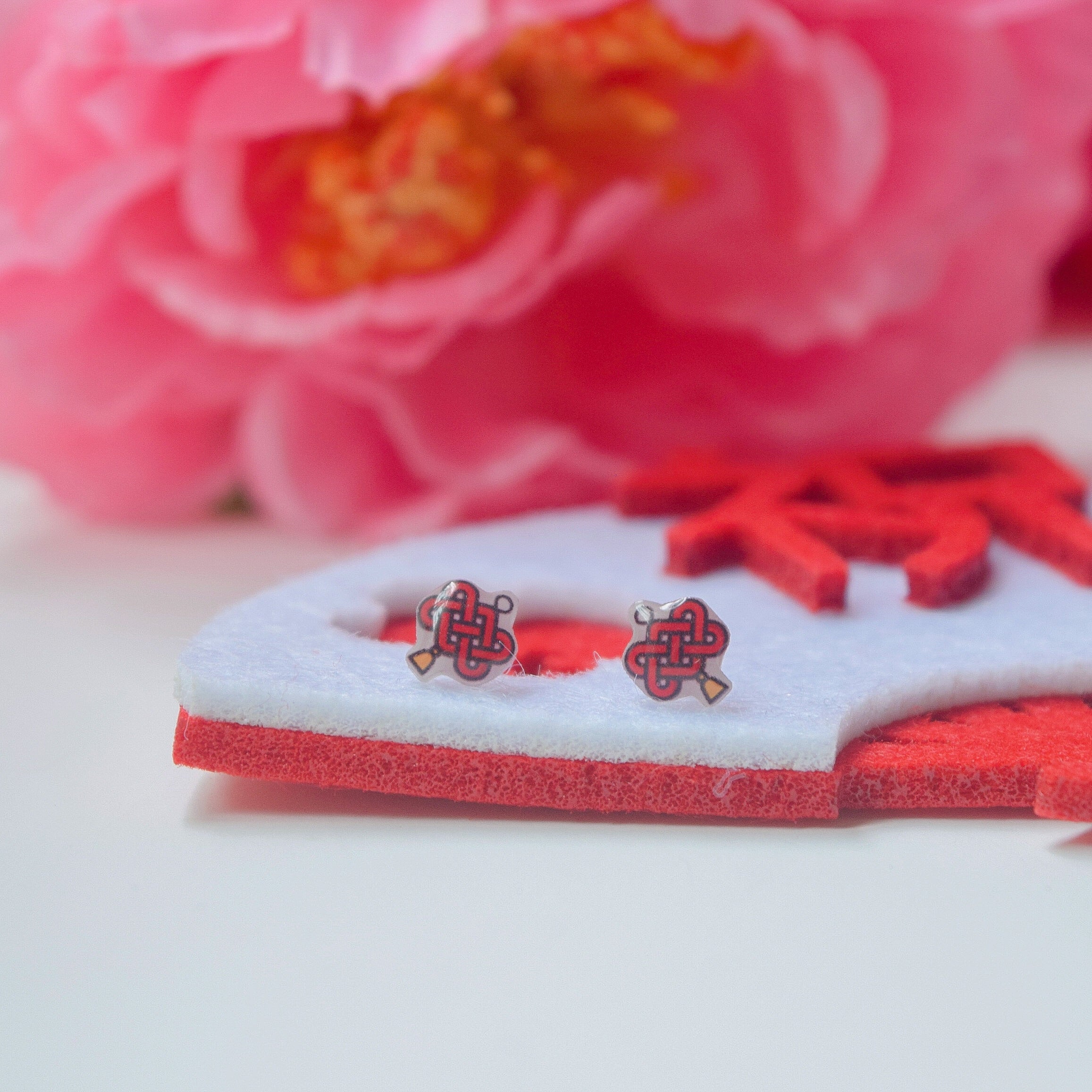 福 Made in Japan Earrings Japanese Style Anting Bride Bridal Dinner 925 Sterling Silver Accessory Fashion Fancy Stylish Costume Jewellery Online Malaysia Shopping Trendy Accessories Daily Wear Jewelry Dainty Minimalist Delicate Clip On Earrings No Piercing Special Perfect Gift From Heart For Your Loved One Chinese New Year Gong Xi Fa Cai 転写ビーズイヤリングピース手作りハンドメードアクセサリー Sakura uv Resin Handmade In Malaysia uvレジン さくら 桜 ひまわり ヒマワリ 向日葵 Oriental Fan Fu Blessing Lion Dance Mandarin idea gift set jewellery