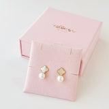 Vanya Clover Pearl Earrings