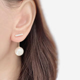 White Illusion Pearl Earrings