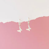 Aurora Butterfly Hoop Earrings