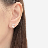 Silver Beloved Ribbon Earrings