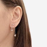 Silver Lovelier Ribbon Earrings