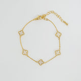 Gold Vanya Clover Bracelet