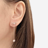 Rose Gold This Is Love Ribbon Earrings
