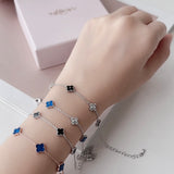 Navy Vanya Clover Bracelet