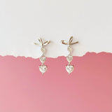 Silver Just Love Heart Earrings
