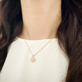 Rose Gold Vanya Diamond Clover Necklace