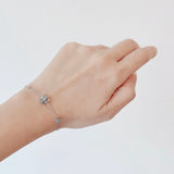 Silver Lotus Bracelet