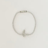 Silver Butterfly Tennis Bracelet