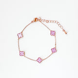 Lilac Vanya Clover Bracelet