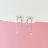 Silver Lovelier Ribbon Earrings