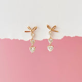 Rose Gold Just Love Heart Earrings