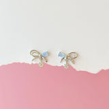 Silver Sweetest Ribbon Earrings