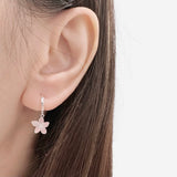 Blush Sakura Huggie Hoop Earrings