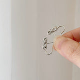 Silver Dear Love Ribbon Earrings