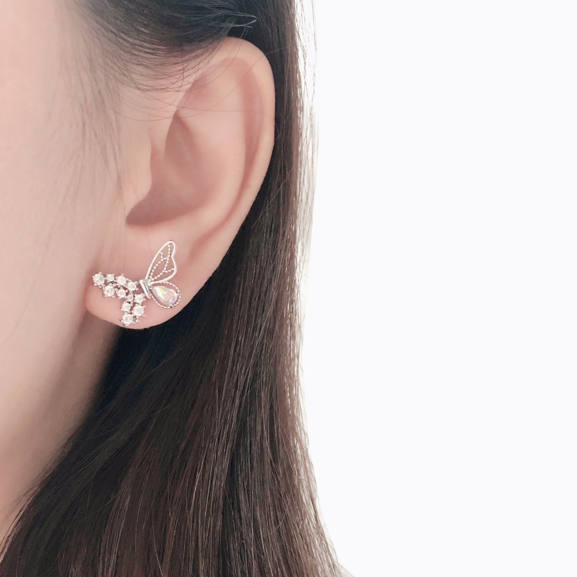 Silver Chrysalis Earrings Made in Korea Dainty Jewellery Aurelia