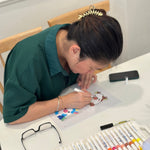 Hands-on creativity at our cozy Korean Jewelry Cafe! Dive into a fun shrink paper jewelry workshop, surrounded by warm ambiance, delicate jewelry tools, and creative energy. Perfect for crafting enthusiasts looking to make something unique! coffee cafe earrings jewelry making weekend workshop