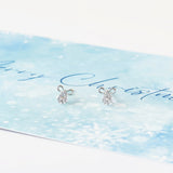 Silver Lumi Ribbon Earrings