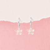 Blush Sakura Huggie Hoop Earrings