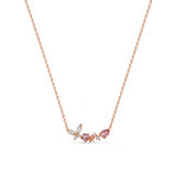 Rose Gold Coral Bells Necklace