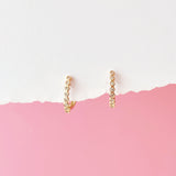 Frosted Ice Huggie Hoop Earrings