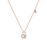 Rose Gold Hugged by Love Necklace