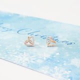 Rose Gold Sweetheart Ribbon Earrings