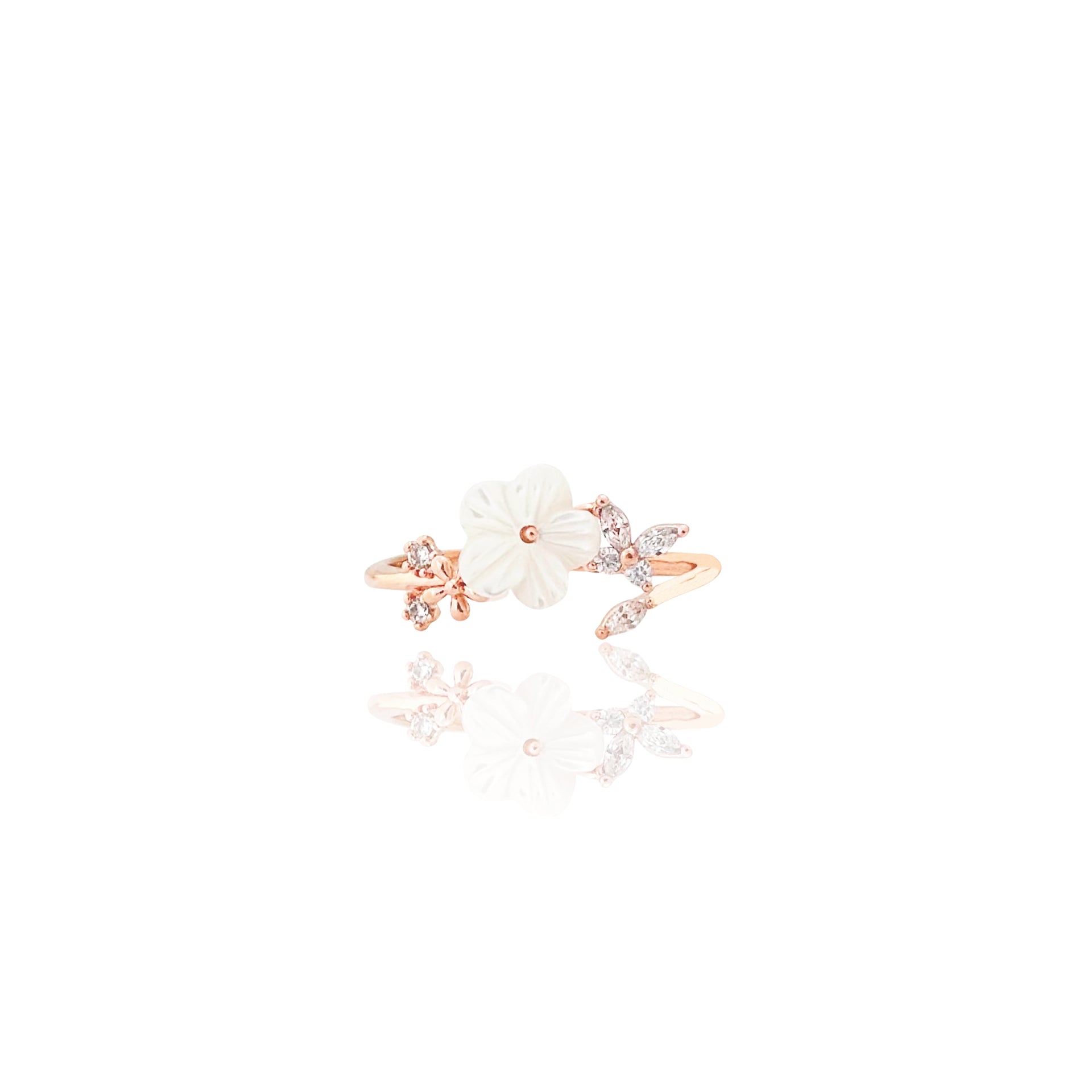 Blossom & Hue Dainty Round CZ Bezel Ring - 18K Gold Plated .925 Sterling Silver, Hypoallergenic Solitaire Ring
