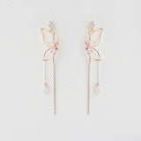Rose Gold Celosia Earrings