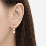 Rose Gold Just Love Heart Earrings