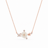 Rose Gold Sakura Blossom Necklace