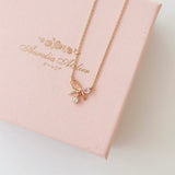 Rose Gold Sweetest Ribbon Necklace