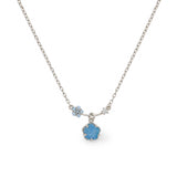 Silver Camellia Necklace