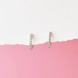 Frosted Ice Huggie Hoop Earrings