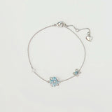 Silver Lotus Bracelet