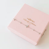 Mystic Butterfly Bracelet in silver / ROSE GOLD with crystal butterfly charms on fine chain