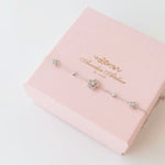 Secret Blossom Bracelet in silver / ROSE GOLD with crystal daisy flower charms