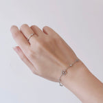 Secret Blossom Bracelet in silver / ROSE GOLD with crystal daisy flower charms