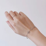 Secret Blossom Bracelet in silver / ROSE GOLD with crystal daisy flower charms