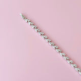 Silver Blueming Tennis Bracelet